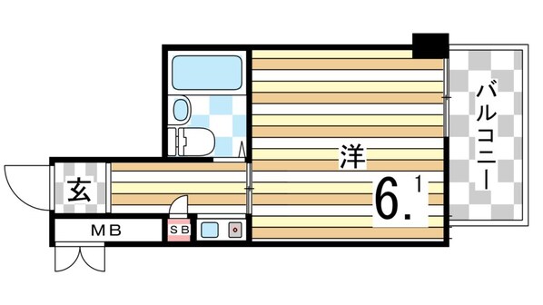 アルテハイム神戸県庁前の物件間取画像